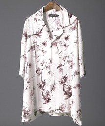 LUXSTYLE（ラグスタイル）の「総柄プリント開襟半袖シャツ（シャツ/ブラウス）」