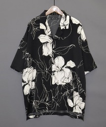 LUXSTYLE（ラグスタイル）の「総柄プリント開襟半袖シャツ（シャツ/ブラウス）」