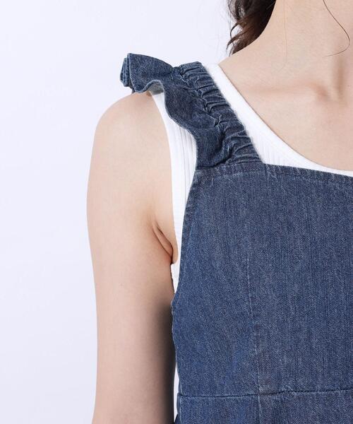 Cutie Blonde（キューティーブロンド）の「◆【洗える/セットアップ可】やわらかデニム フリルビスチェ（タンクトップ・レディース・ブルー系その他/ブラック・04/02/03）」の12枚目の写真