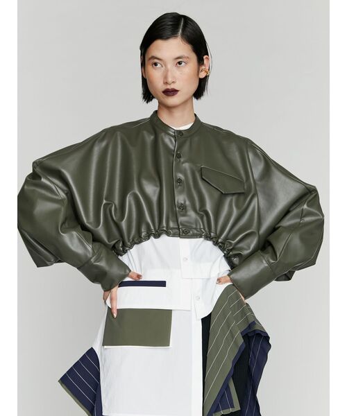 アンスリード.un3d ジャガードミックスシャツブルゾン（Kao） アンスリード.un3d ジャガードミックスシャツブルゾン（Kao） アンス