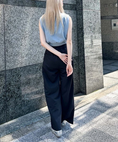 archives（アルシーヴ）の「サイドギャザースラックス（スラックス・レディース・ブラウン/ブラック/アイボリー・MEDIUM）」の18枚目の写真