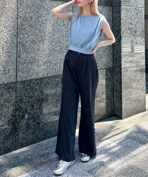 archive スラックス archives（アルシーヴ） スラックス パンツ ポケットタックワイド