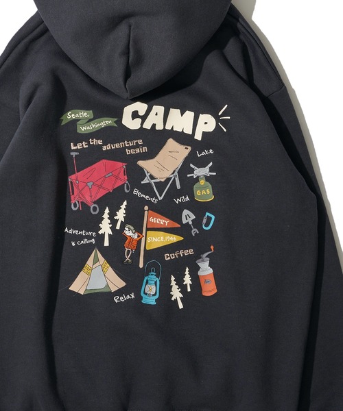 GERRY(ジェリー)の「【GERRY】裏起毛バック刺繍プリントスウェットプルオーバーパーカー(パーカー・メンズ・グリーン/ネイビー/ライトグレー/ホワイト/チャコールグレー・LARGE/X-LARGE/MEDIUM)」の1枚目の写真
