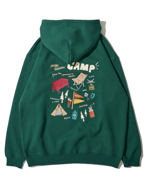 GERRY(ジェリー)の「【GERRY】裏起毛バック刺繍プリントスウェットプルオーバーパーカー(パーカー・メンズ・グリーン/ネイビー/ライトグレー/ホワイト/チャコールグレー・LARGE/X-LARGE/MEDIUM)」の9枚目の写真
