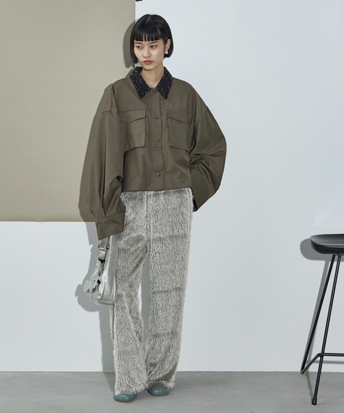 ゆ様☆プラージュ 24SS☆ワイドスリーブストライプシャツ 定価1.8万円 moment+ ブラウス シャツ 「累計販売枚数1万枚突破！」ワイド