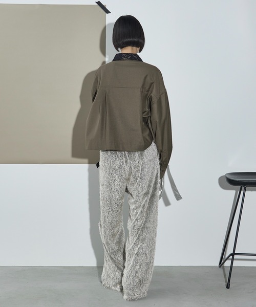 スラブローンワイドスリーブシャツ Steven Alan＞ ボイル スラブ ショートスリーブ シャツ ALINE