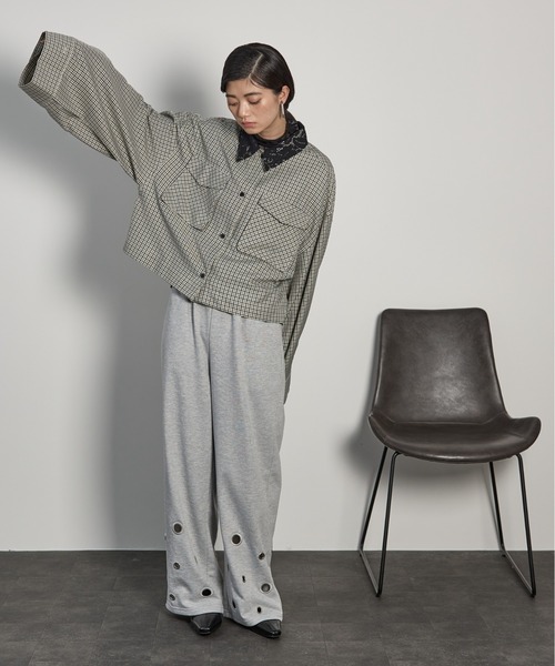 yonfa フラッシースリットスリーブT カーキ　Olive オリーブ yonfa フラッシースリットスリーブT カーキ Olive オリーブ