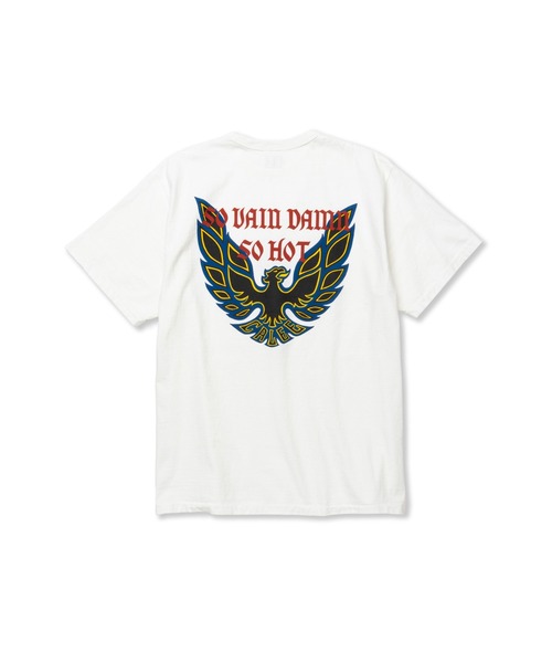 CALEE（キャリー）の「BINDER NECK WING LOGO VINTAGE TEE ＜NATURALLY PAINT DESIGN＞（Tシャツ/カットソー・メンズ・ホワイト/チャコールグレー/グリーン/ライトパープル・X-LARGE/MEDIUM/LARGE/SMALL/XX-LARGE）」の2枚目の写真