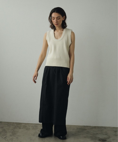 セール】Round Knit Vest（ニット/セーター）｜anuke