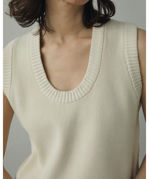 セール】Round Knit Vest（ニット/セーター）｜anuke