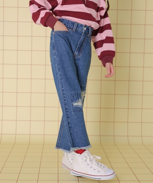 LEPSIM（レプシィム）の「【KIDS】ダメージ加工デニム　148839（デニムパンツ・キッズ・ブルー/ケミカルウォッシュ・140/120）」の5枚目の写真