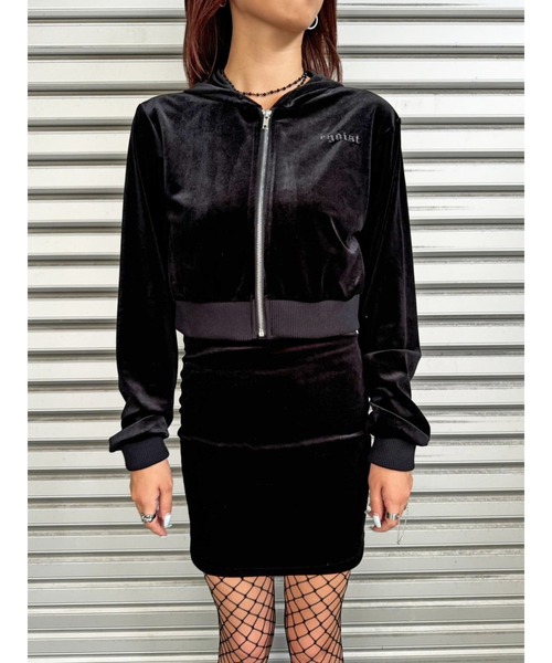 EGOIST（エゴイスト）の「ラメ刺繍ベロアパーカー（パーカー・レディース・ブラック/カーキ/ライトブラウン・FREE）」の11枚目の写真