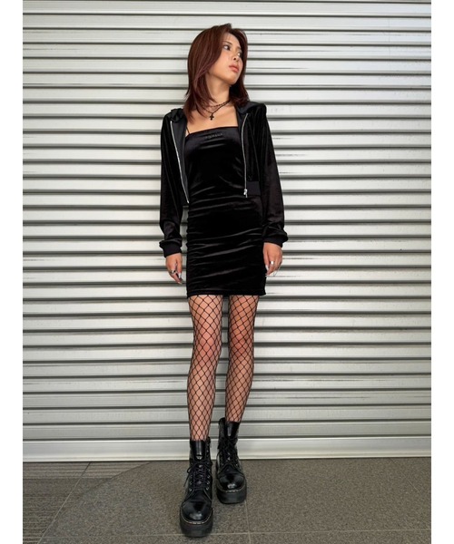 EGOIST（エゴイスト）の「ラメ刺繍ベロアパーカー（パーカー・レディース・ブラック/カーキ/ライトブラウン・FREE）」の18枚目の写真