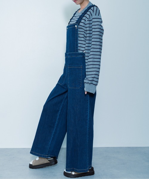 TEVALT（ヴァレット）の「デニムサロペット（サロペット/オーバーオール・レディース・ブルー・38）」の5枚目の写真