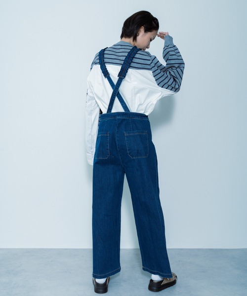 TEVALT（ヴァレット）の「デニムサロペット（サロペット/オーバーオール・レディース・ブルー・38）」の4枚目の写真