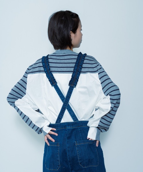 TEVALT（ヴァレット）の「デニムサロペット（サロペット/オーバーオール・レディース・ブルー・38）」の8枚目の写真