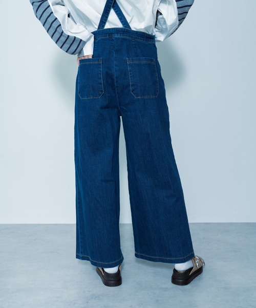 TEVALT（ヴァレット）の「デニムサロペット（サロペット/オーバーオール・レディース・ブルー・38）」の12枚目の写真