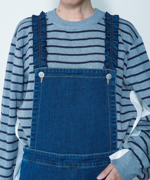 TEVALT（ヴァレット）の「デニムサロペット（サロペット/オーバーオール・レディース・ブルー・38）」の13枚目の写真