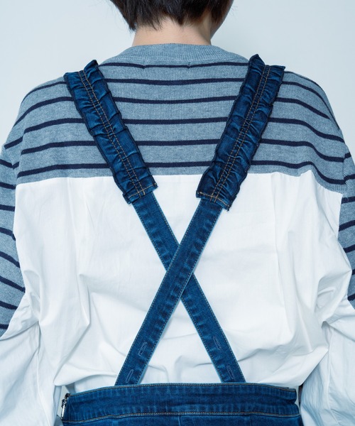 TEVALT（ヴァレット）の「デニムサロペット（サロペット/オーバーオール・レディース・ブルー・38）」の18枚目の写真