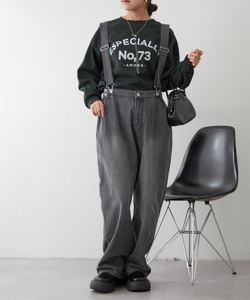 continuer de NICE CLAUP（コンティニューデナイスクラップ）の「サス付フックデニムパンツ（デニムパンツ・レディース・ブラック/ブルー・FREE）」の11枚目の写真