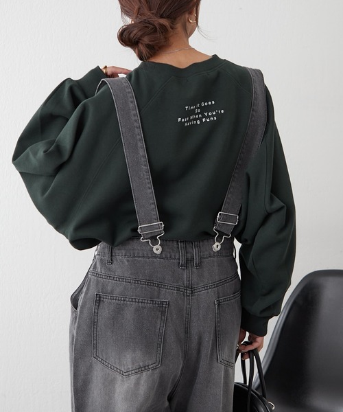 continuer de NICE CLAUP（コンティニューデナイスクラップ）の「サス付フックデニムパンツ（デニムパンツ・レディース・ブラック/ブルー・FREE）」の15枚目の写真