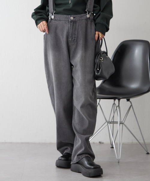 continuer de NICE CLAUP（コンティニューデナイスクラップ）の「サス付フックデニムパンツ（デニムパンツ・レディース・ブラック/ブルー・FREE）」の17枚目の写真