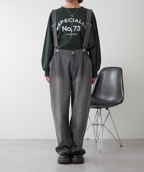 continuer de NICE CLAUP（コンティニューデナイスクラップ）の「サス付フックデニムパンツ（デニムパンツ・レディース・ブラック/ブルー・FREE）」の20枚目の写真