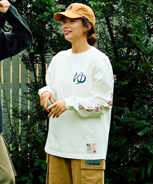 go slow caravan（ゴースローキャラバン）の「超ヘビーUSA/C 銭湯温泉ロングスリーブ TEE（Tシャツ/カットソー・メンズ・ブラック/ホワイト・X-LARGE/LARGE/MEDIUM）」の2枚目の写真