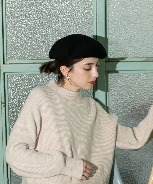 OPAQUE.CLIP（オペークドットクリップ）の「◆バスクベレー（ハンチング/ベレー帽・レディース・ベージュ/グレー/オフホワイト/ブラック・00）」の9枚目の写真