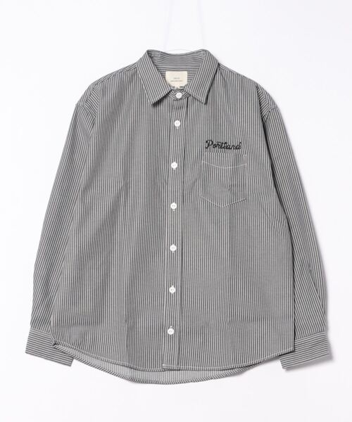 CORISCO（コリスコ）の「ヒッコリーシシュウシャツ(M1)（シャツ/ブラウス・メンズ・ブラック/ネイビー・MEDIUM/LARGE/X-LARGE）」の5枚目の写真