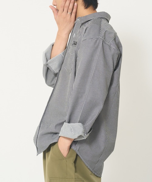 CORISCO（コリスコ）の「ヒッコリーシシュウシャツ(M1)（シャツ/ブラウス・メンズ・ブラック/ネイビー・MEDIUM/LARGE/X-LARGE）」の12枚目の写真