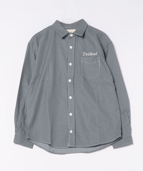 CORISCO（コリスコ）の「ヒッコリーシシュウシャツ(M1)（シャツ/ブラウス・メンズ・ブラック/ネイビー・MEDIUM/LARGE/X-LARGE）」の11枚目の写真