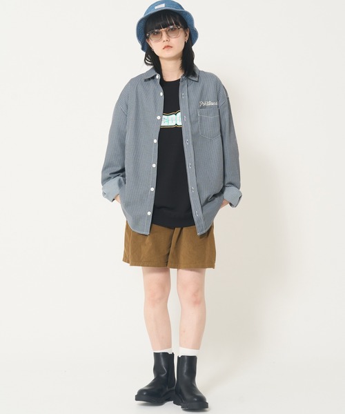 CORISCO（コリスコ）の「ヒッコリーシシュウシャツ(M1)（シャツ/ブラウス・メンズ・ブラック/ネイビー・MEDIUM/LARGE/X-LARGE）」の8枚目の写真