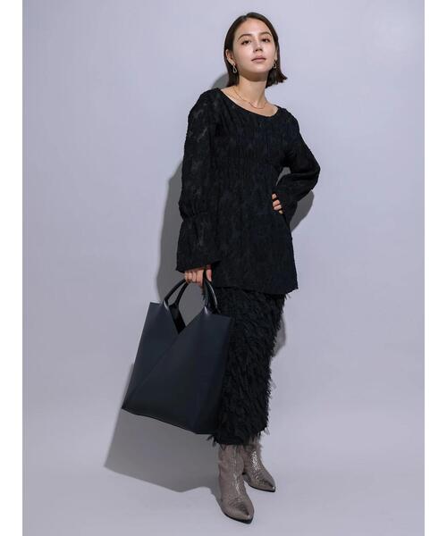 Te chichi（テチチ）の「【Atelier Noir】フリンジチュールタイトロングスカート（セットアップ可）（スカート・レディース・ブラック・F）」の9枚目の写真