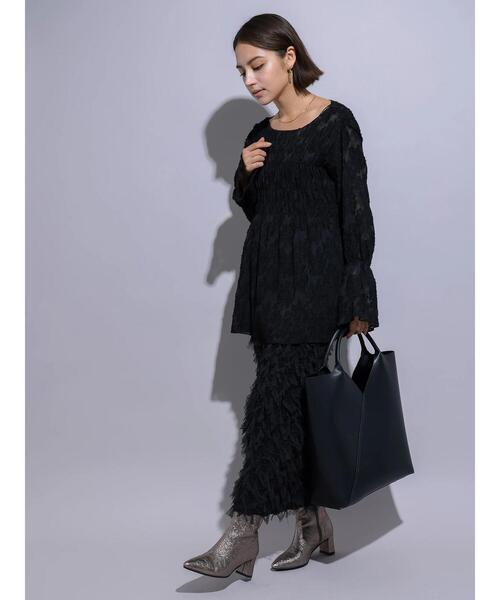 Te chichi（テチチ）の「【Atelier Noir】フリンジチュールタイトロングスカート（セットアップ可）（スカート・レディース・ブラック・F）」の11枚目の写真