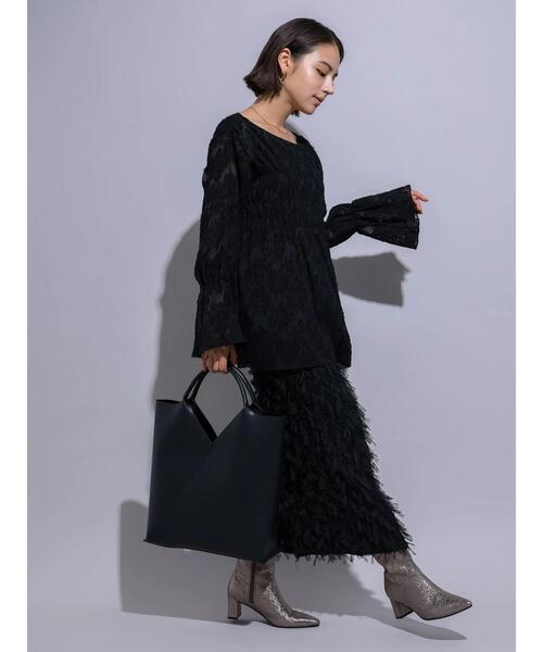 Te chichi（テチチ）の「【Atelier Noir】フリンジチュールタイトロングスカート（セットアップ可）（スカート・レディース・ブラック・F）」の12枚目の写真