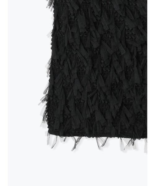 Te chichi（テチチ）の「【Atelier Noir】フリンジチュールタイトロングスカート（セットアップ可）（スカート・レディース・ブラック・F）」の5枚目の写真