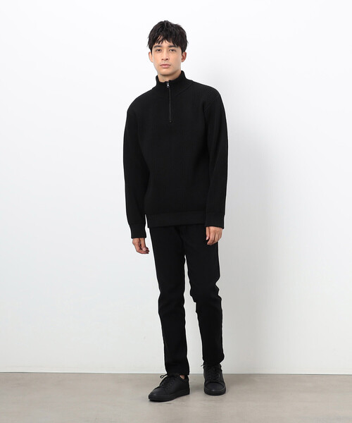 COMME CA ISM(コムサイズム)の「両畦編み ハーフジップ プルオーバーニット(ニット/セーター・メンズ・オフホワイト/ブラック/ネイビー・MEDIUM/LARGE)」の7枚目の写真