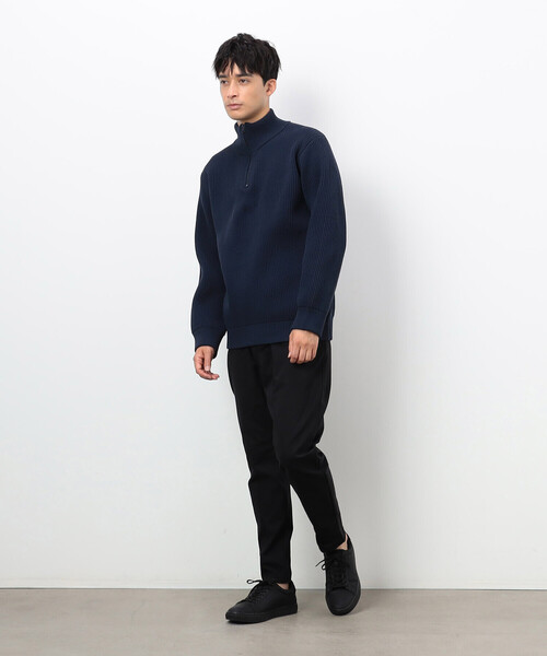 COMME CA ISM(コムサイズム)の「両畦編み ハーフジップ プルオーバーニット(ニット/セーター・メンズ・オフホワイト/ブラック/ネイビー・MEDIUM/LARGE)」の10枚目の写真