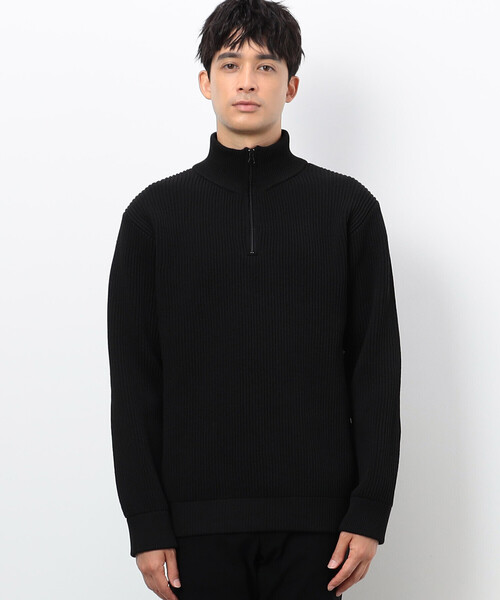COMME CA ISM(コムサイズム)の「両畦編み ハーフジップ プルオーバーニット(ニット/セーター・メンズ・オフホワイト/ブラック/ネイビー・MEDIUM/LARGE)」の13枚目の写真