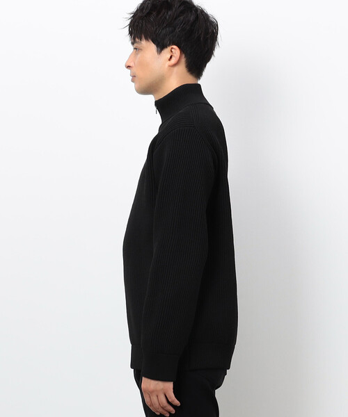 COMME CA ISM(コムサイズム)の「両畦編み ハーフジップ プルオーバーニット(ニット/セーター・メンズ・オフホワイト/ブラック/ネイビー・MEDIUM/LARGE)」の14枚目の写真