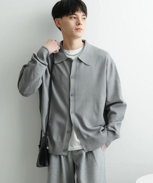 SENSE OF PLACE by URBAN RESEARCH(センスオブプレイスバイアーバンリサーチ)の「『ユニセックス』『洗濯可』ストレッチシャツカーディガン(ニット/セーター・メンズ・グレー/ライトブルー/イエロー/ブラウン・MEDIUM/LARGE)」の7枚目の写真