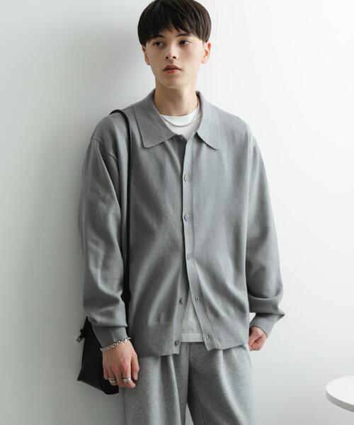 SENSE OF PLACE by URBAN RESEARCH(センスオブプレイスバイアーバンリサーチ)の「『ユニセックス』『洗濯可』ストレッチシャツカーディガン(ニット/セーター・メンズ・グレー/ライトブルー/イエロー/ブラウン・MEDIUM/LARGE)」の8枚目の写真