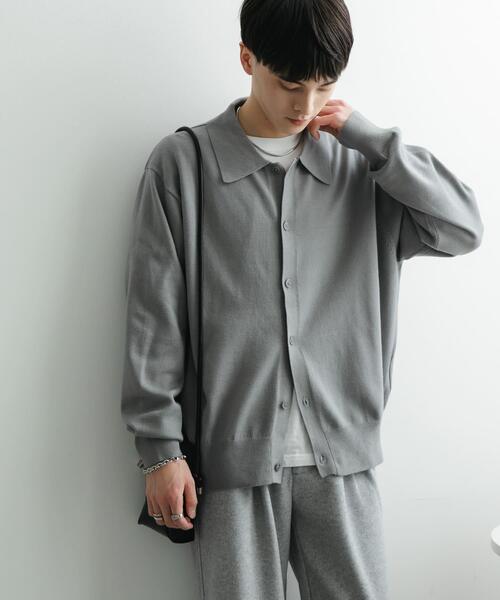 SENSE OF PLACE by URBAN RESEARCH(センスオブプレイスバイアーバンリサーチ)の「『ユニセックス』『洗濯可』ストレッチシャツカーディガン(ニット/セーター・メンズ・グレー/ライトブルー/イエロー/ブラウン・MEDIUM/LARGE)」の9枚目の写真