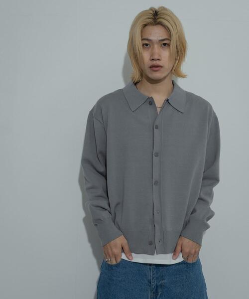 SENSE OF PLACE by URBAN RESEARCH(センスオブプレイスバイアーバンリサーチ)の「『ユニセックス』『洗濯可』ストレッチシャツカーディガン(ニット/セーター・メンズ・グレー/ライトブルー/イエロー/ブラウン・MEDIUM/LARGE)」の14枚目の写真