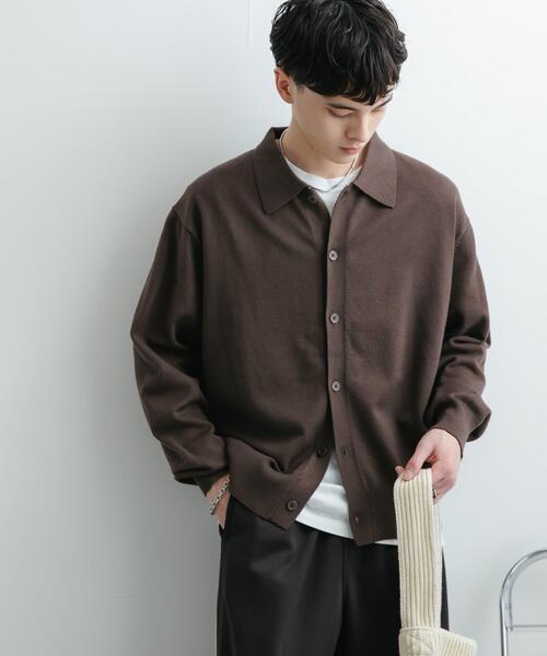 SENSE OF PLACE by URBAN RESEARCH(センスオブプレイスバイアーバンリサーチ)の「『ユニセックス』『洗濯可』ストレッチシャツカーディガン(ニット/セーター・メンズ・グレー/ライトブルー/イエロー/ブラウン・MEDIUM/LARGE)」の21枚目の写真