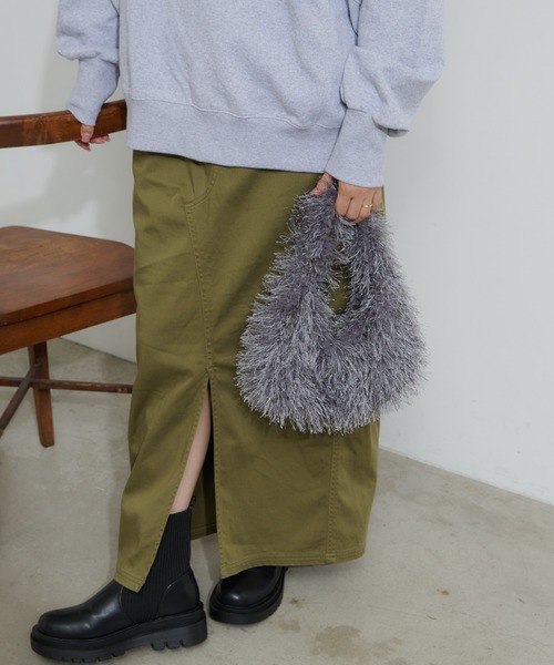 CIAOPANIC TYPY（チャオパニックティピー）の「ワンハンドルフリンジボアBAG（トートバッグ・レディース・グレー/レッド/オフホワイト/ベージュ・ONE SIZE）」の21枚目の写真