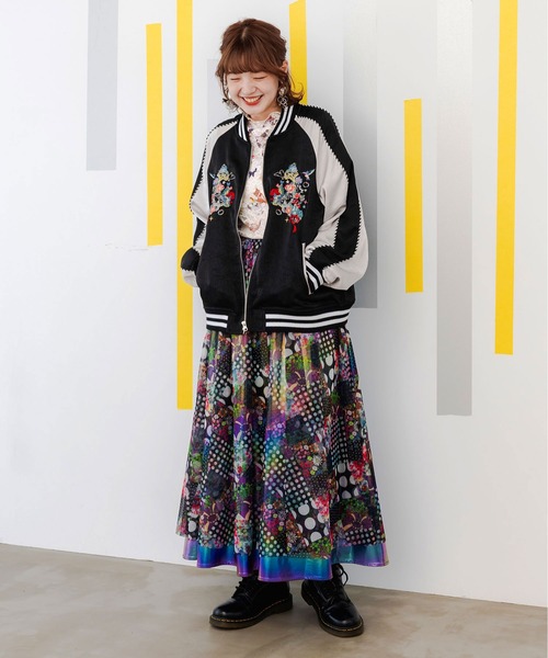 ScoLar（スカラー）の「143652：4柄展開ストレッチレース インナーロングスリーブTシャツ（Tシャツ/カットソー・レディース・グリーン/パープル/ブラック/オフホワイト・M）」の14枚目の写真