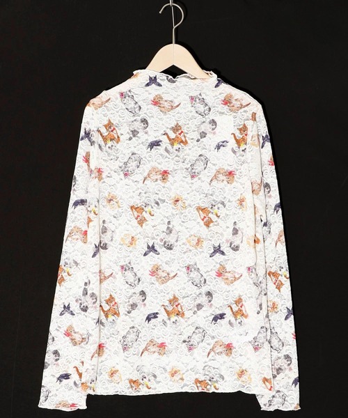 ScoLar（スカラー）の「143652：4柄展開ストレッチレース インナーロングスリーブTシャツ（Tシャツ/カットソー・レディース・グリーン/パープル/ブラック/オフホワイト・M）」の17枚目の写真