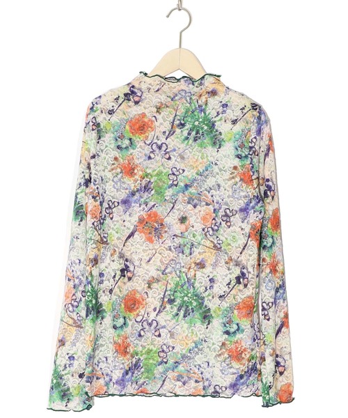 ScoLar（スカラー）の「143652：4柄展開ストレッチレース インナーロングスリーブTシャツ（Tシャツ/カットソー・レディース・グリーン/パープル/ブラック/オフホワイト・M）」の21枚目の写真